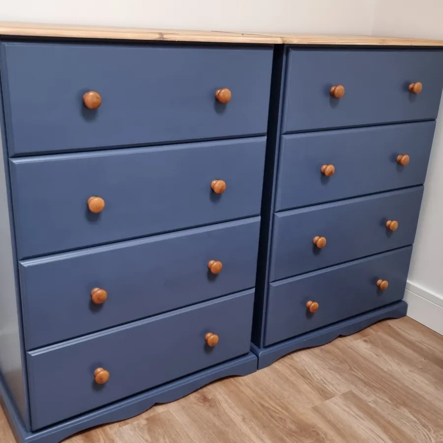 Dark Blue Bedside Tables